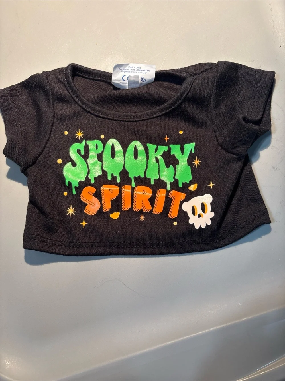 Lot 2 Build-A-Bear HALLOWEEN SLEEPER & Spooky Spirit Shirt Trick Treat Ghost